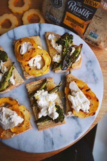 Roasted Vegetable Burrata Toast