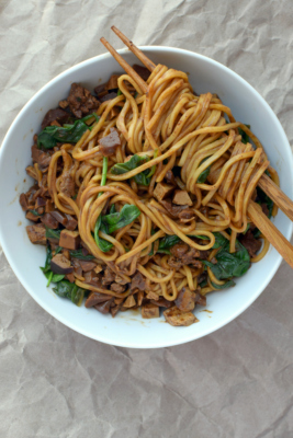 Zha Jiang Mian (bean sauce noodles)