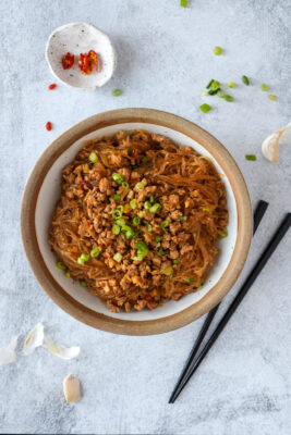 Spicy Glass Noodles with Minced Meat (Ants Climbing a Tree)