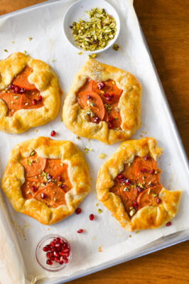 Mini Persimmon Galettes with Cream Cheese Spread