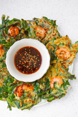 Shrimp and Chive Mini Pancakes