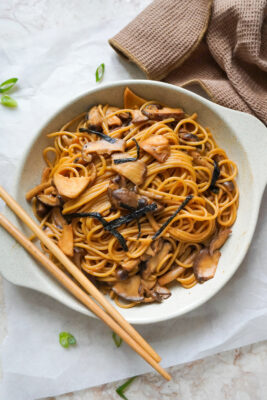 Roasted Garlic Soy Butter Noodles