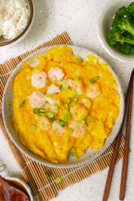 Soft-Scrambled Eggs and Shrimp