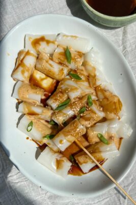 Peanut-Hoisin Cheung Fun (Steamed Rice Rolls)