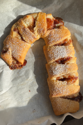 Strawberry-Rose Candy Cane Pastry