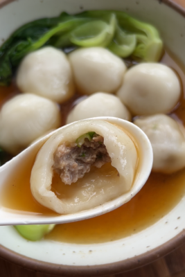 Savory Tang Yuan (pork-filled mochi dumplings)