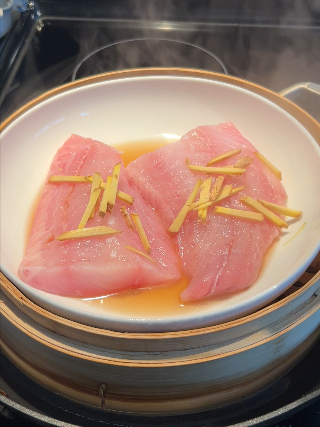 snapper fillets with ginger and shaoxing wine