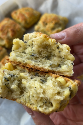 Savory Seaweed and Corn Scones