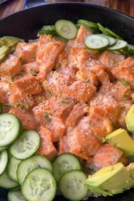 salmon sushi bake recipe