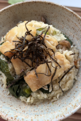 Rice-Cooker Cod and Rice