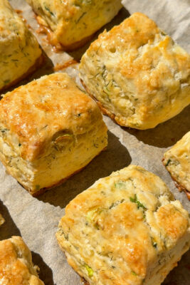 fridge cleanout herb and feta scones