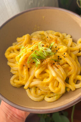 miso butter corn udon (4 ingredient sauce)